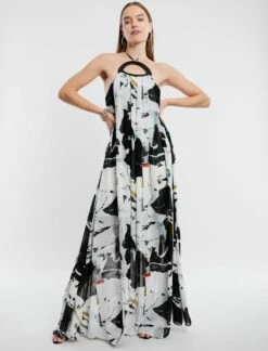 BCBGMAXAZRIA Callia Halter Evening Gown