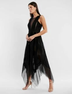 BCBGMAXAZRIA Andi Handkerchief Dress -Bcbg Shop 1.30 D MT02D19E BLK 3