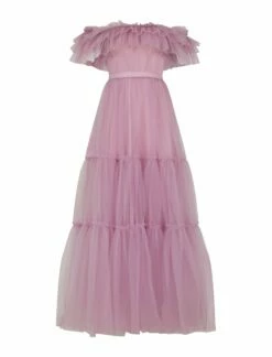 BCBGMAXAZRIA Charmante Off-the-Shoulder Gown -Bcbg Shop 12.30 MX07D32E LAV 003