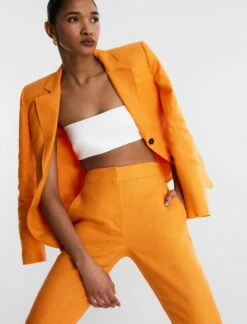 BCBGMAXAZRIA Amelie Linen Pant -Bcbg Shop 2.28 B 23SRP106LI03 OC 6