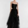 BCBGMAXAZRIA Layered Ruffle Tulle Skirt -Bcbg Shop 2.28 B 2VX2B44E BLK 1 HiRes