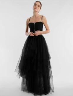 BCBGMAXAZRIA Layered Ruffle Tulle Skirt 13 BCBGMAXAZRIA Layered Ruffle Tulle Skirt -Bcbg Shop 2.28 B 2VX2B44E BLK 2 HiRes