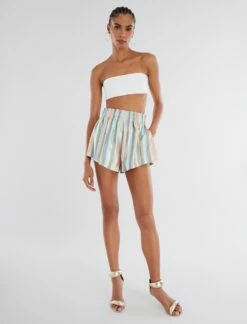 BCBGMAXAZRIA Penny Metallic High-Waisted Short -Bcbg Shop 2.28 B AEF70392 961 5