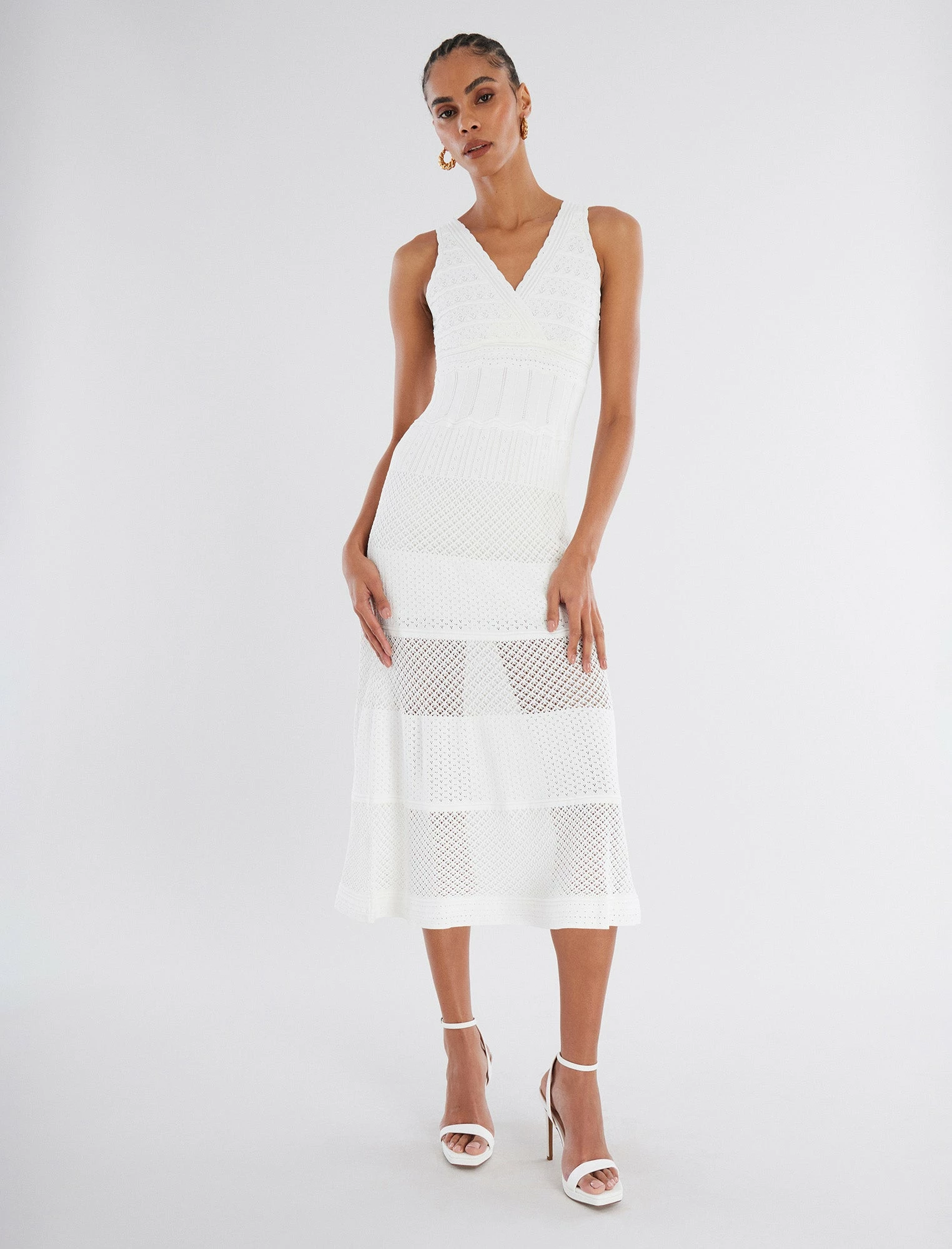 BCBGMAXAZRIA Adrienne V-Neck Fit-And-Flare Dress 3 BCBGMAXAZRIA Adrienne V-Neck Fit-And-Flare Dress