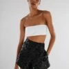 BCBGMAXAZRIA Arielle Faux Leather Lace Short -Bcbg Shop 2.28 D ADR70341 001 1