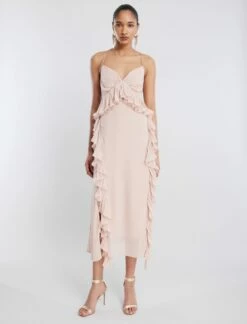 BCBGMAXAZRIA Ellington Ruffle Dress
