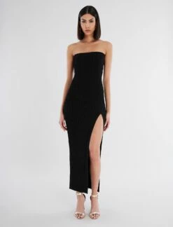 BCBGMAXAZRIA Poppy Side Slit Dress