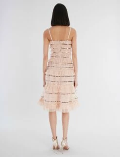 BCBGMAXAZRIA Mirielle Ruffle Dress -Bcbg Shop 2.28 D MX01D15E PNK 4