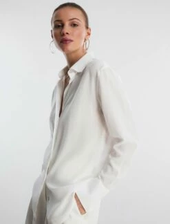 BCBGMAXAZRIA Silk Button-Up Top -Bcbg Shop 2.28 T 23SRT033SE01 WA 3