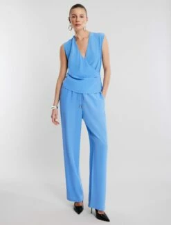 BCBGMAXAZRIA Corinne Plunging Silk Top -Bcbg Shop 2.28 T 23SRT197SE01 BD 2