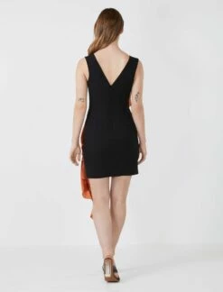 BCBGMAXAZRIA Josephine Colorblock Drape Mini Dress -Bcbg Shop 3.30 DRESS MV01D26E SNN 0769