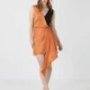 BCBGMAXAZRIA Josephine Colorblock Drape Mini Dress 2 BCBGMAXAZRIA Josephine Colorblock Drape Mini Dress -Bcbg Shop 3.30 DRESS MV01D26E SNN 0799