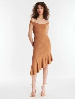 BCBGMAXAZRIA Antoinette Asymmetrical Ruffle Dress 15 BCBGMAXAZRIA Antoinette Asymmetrical Ruffle Dress -Bcbg Shop 3.30 D 2XX1S08E TAN 5 21b2cf28 385a 4708 87aa ac04fb7e0297