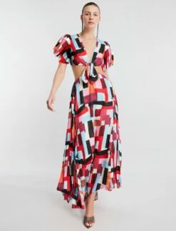BCBGMAXAZRIA Petra Front Tie Dress