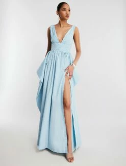 BCBGMAXAZRIA Phoenix V-Neck Gown