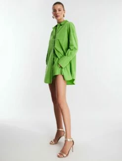 BCBGMAXAZRIA Collared Button-Up Top -Bcbg Shop 3.30 T AFD10481 312 3