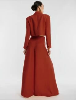 BCBGMAXAZRIA River Linen Wide-Leg Trouser -Bcbg Shop 4.30 B AFH20493 931 4 v2