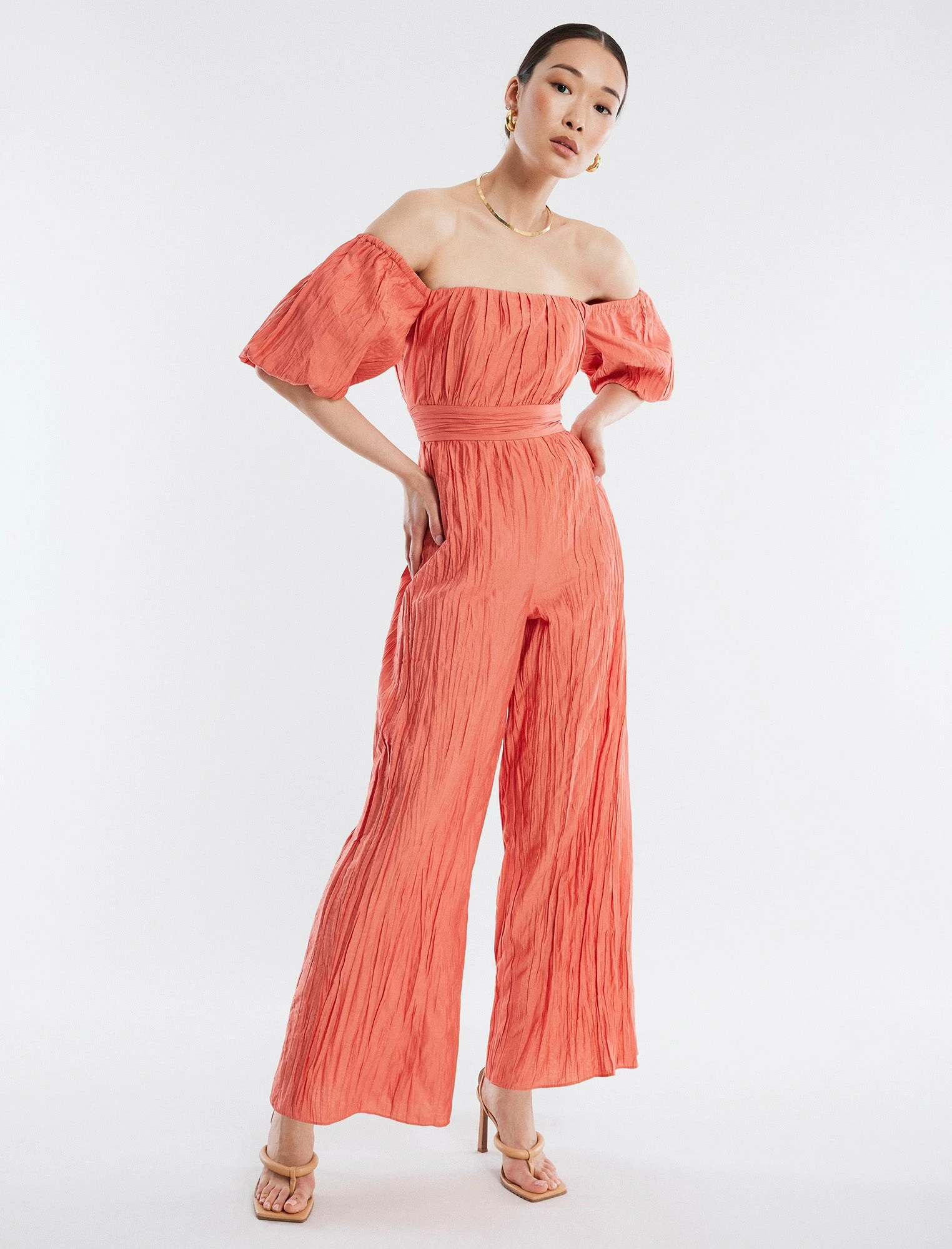 BCBGMAXAZRIA Felix Puff Sleeve Jumpsuit 3 BCBGMAXAZRIA Felix Puff Sleeve Jumpsuit