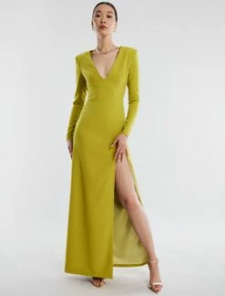 BCBGMAXAZRIA Apollo Long Sleeve Gown