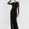 BCBGMAXAZRIA Freya Sheer Illusion Gown