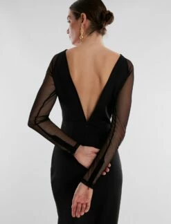 BCBGMAXAZRIA Freya Sheer Illusion Gown -Bcbg Shop 4.30 D AEY60468 001 6