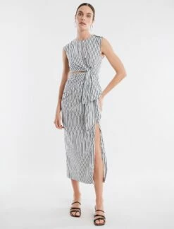 BCBGMAXAZRIA Kira Silky Midi Dress