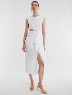 BCBGMAXAZRIA Kira Poplin Midi Dress