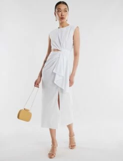 BCBGMAXAZRIA Kira Poplin Midi Dress -Bcbg Shop 4.30 D AFX60516 100 5