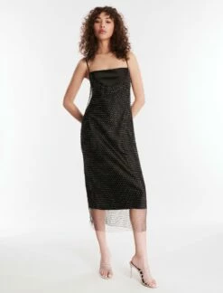 BCBGMAXAZRIA Jude Sparkle Midi Dress