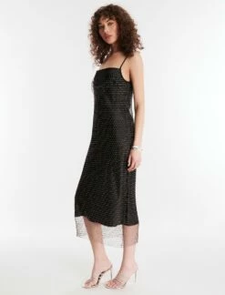 BCBGMAXAZRIA Jude Sparkle Midi Dress 13 BCBGMAXAZRIA Jude Sparkle Midi Dress -Bcbg Shop 4.30 D AGA60535 001 3