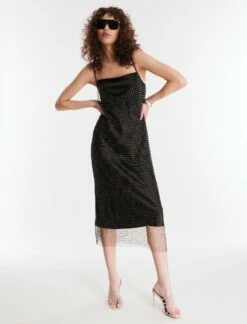 BCBGMAXAZRIA Jude Sparkle Midi Dress 15 BCBGMAXAZRIA Jude Sparkle Midi Dress -Bcbg Shop 4.30 D AGA60535 001 5