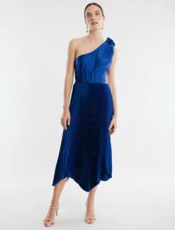 BCBGMAXAZRIA Lola Satin Midi Dress