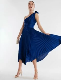 BCBGMAXAZRIA Lola Satin Midi Dress -Bcbg Shop 4.30 D GAS60524 425 3