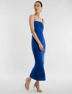 BCBGMAXAZRIA Bea Satin Midi Dress -Bcbg Shop 4.30 D GAS60531 425 3