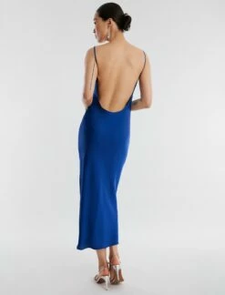 BCBGMAXAZRIA Bea Satin Midi Dress -Bcbg Shop 4.30 D GAS60531 425 4