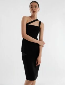 BCBGMAXAZRIA Jordyn One Shoulder Dress