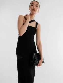 BCBGMAXAZRIA Jordyn One Shoulder Dress 13 BCBGMAXAZRIA Jordyn One Shoulder Dress -Bcbg Shop 4.30 D MX03D02E BLK 6