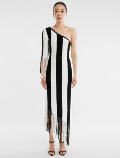 BCBGMAXAZRIA Cassius Fringe Hem Dress -Bcbg Shop 4.30 D XXX50545 969 2