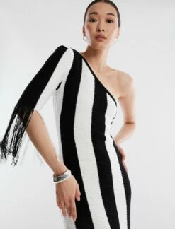 BCBGMAXAZRIA Cassius Fringe Hem Dress -Bcbg Shop 4.30 D XXX50545 969 6