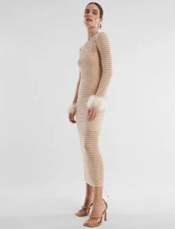 BCBGMAXAZRIA Bodie Feather Sleeve Crochet Dress -Bcbg Shop 4.30 D XXX50546 922 3