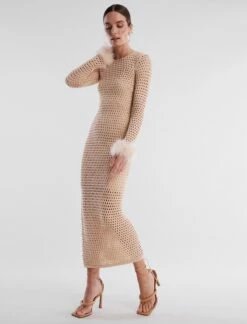 BCBGMAXAZRIA Bodie Feather Sleeve Crochet Dress -Bcbg Shop 4.30 D XXX50546 922 5