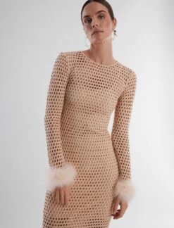 BCBGMAXAZRIA Bodie Feather Sleeve Crochet Dress -Bcbg Shop 4.30 D XXX50546 922 6