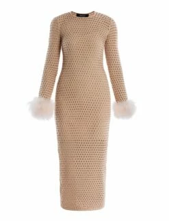 BCBGMAXAZRIA Bodie Feather Sleeve Crochet Dress -Bcbg Shop 4.30 D XXX50546 922 8
