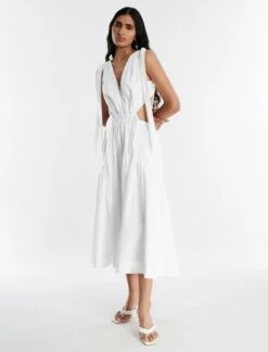 BCBGMAXAZRIA Saint Midi Dress -Bcbg Shop 5.30 D 2X03D30E WHT 3