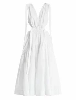 BCBGMAXAZRIA Saint Midi Dress -Bcbg Shop 5.30 D 2X03D30E WHT 8