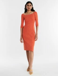 Front Page 15 BCBGMAXAZRIA Dexter Off-The-Shoulder Midi Dress