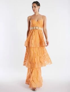 BCBGMAXAZRIA Brianna Tiered Gown