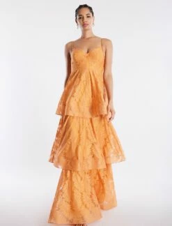 BCBGMAXAZRIA Brianna Tiered Gown -Bcbg Shop 5.30 D AGM60593 704 5