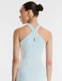 BCBGMAXAZRIA Jett Crossover Halter Top -Bcbg Shop 5.30 T 2XX3S08E HBE 4