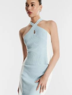 BCBGMAXAZRIA Jett Crossover Halter Top -Bcbg Shop 5.30 T 2XX3S08E HBE 6